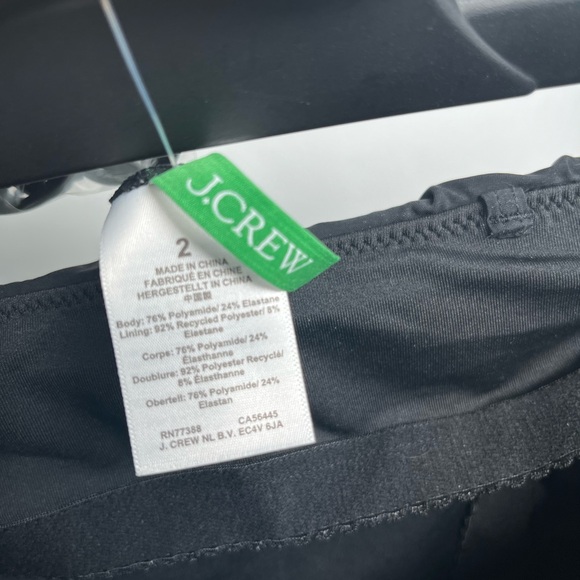 NWT J. Crew Size 2 Matte ruched one-piece swimsuit with ruffles In Black - Picture 13 of 13